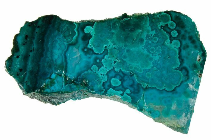 Polished Banded Chrysocolla and Malachite - Bagdad Mine, Arizona #327667